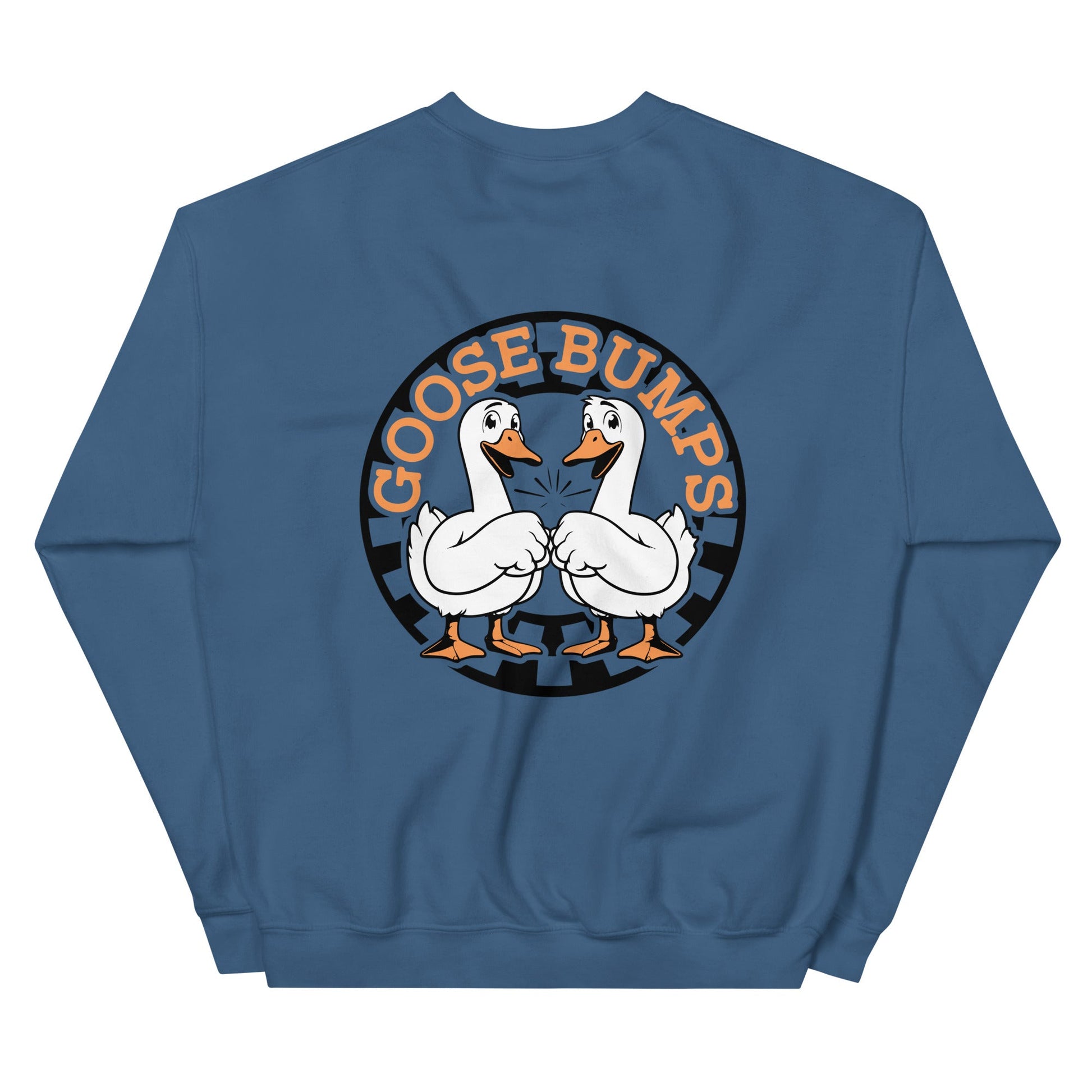 Goose Bumps Unisex Sweatshirt - Front & Back Design with Fist Bumping Geese - Sublimegifts4u.com