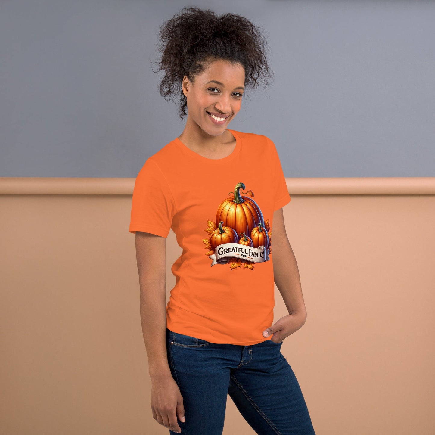 Grateful for Family Pumpkins T-Shirt | Soft & Comfortable Tee - Sublimegifts4u.com