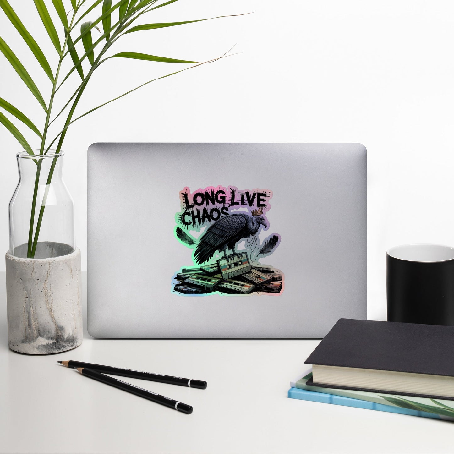 Holographic 80s Nostalgia Stickers | Scarecrow & Tapes Design - Sublimegifts4u.com