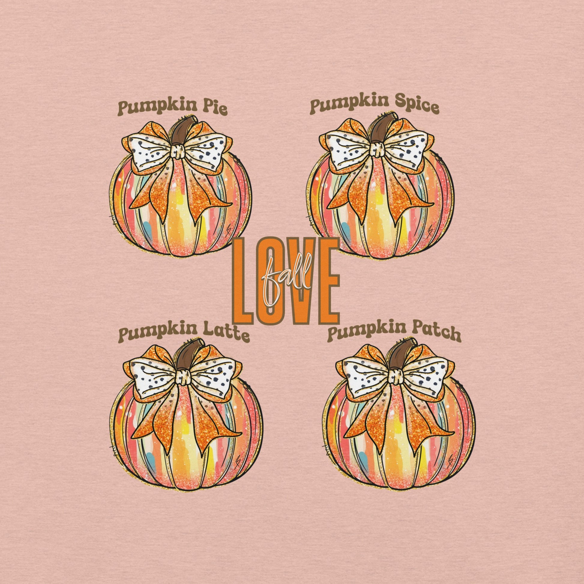 I Love Fall Women's T-Shirt – Pumpkin Patch, Pie, Latte Design | Soft & Lightweight Tee - Sublimegifts4u.com