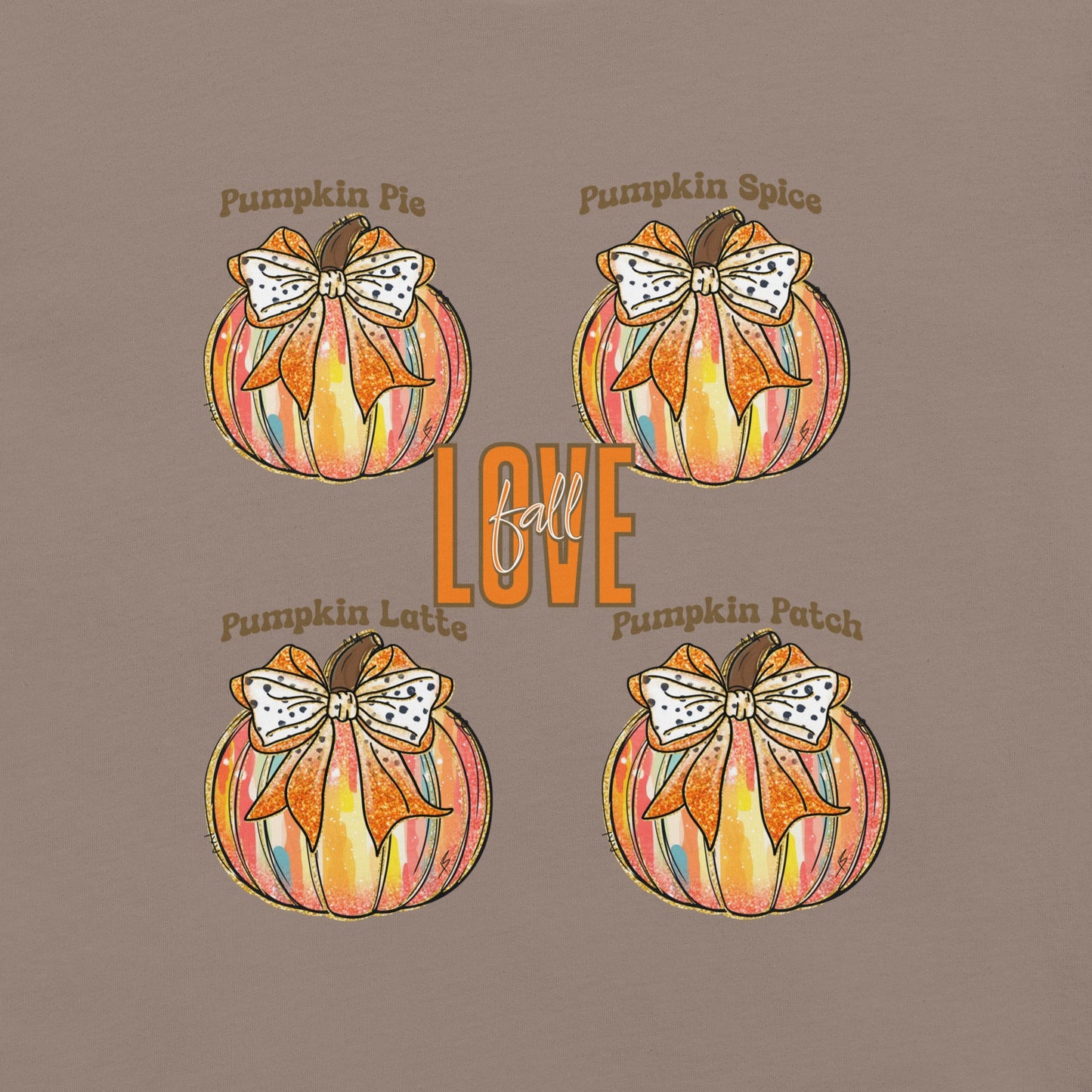 I Love Fall Women's T-Shirt – Pumpkin Patch, Pie, Latte Design | Soft & Lightweight Tee - Sublimegifts4u.com