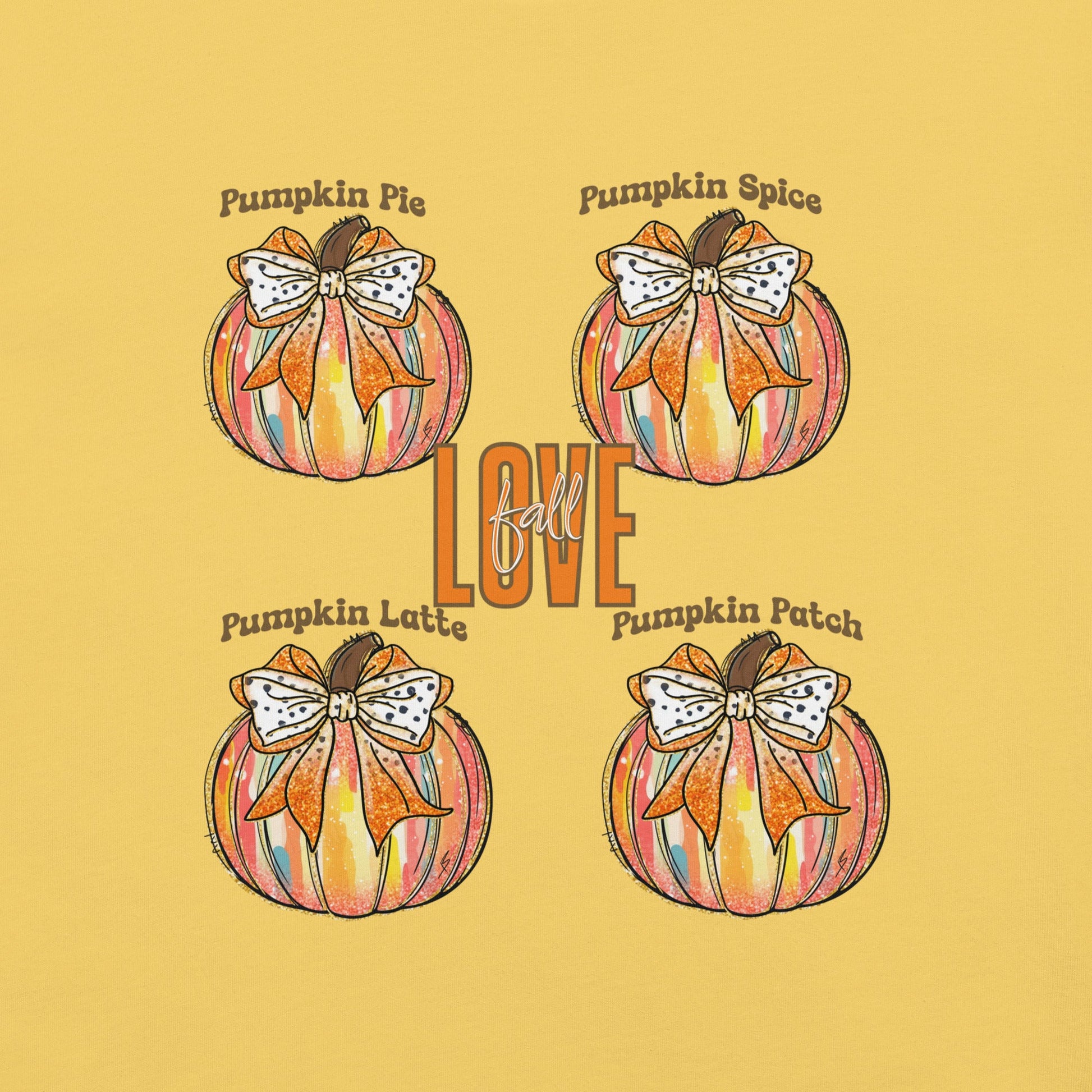 I Love Fall Women's T-Shirt – Pumpkin Patch, Pie, Latte Design | Soft & Lightweight Tee - Sublimegifts4u.com