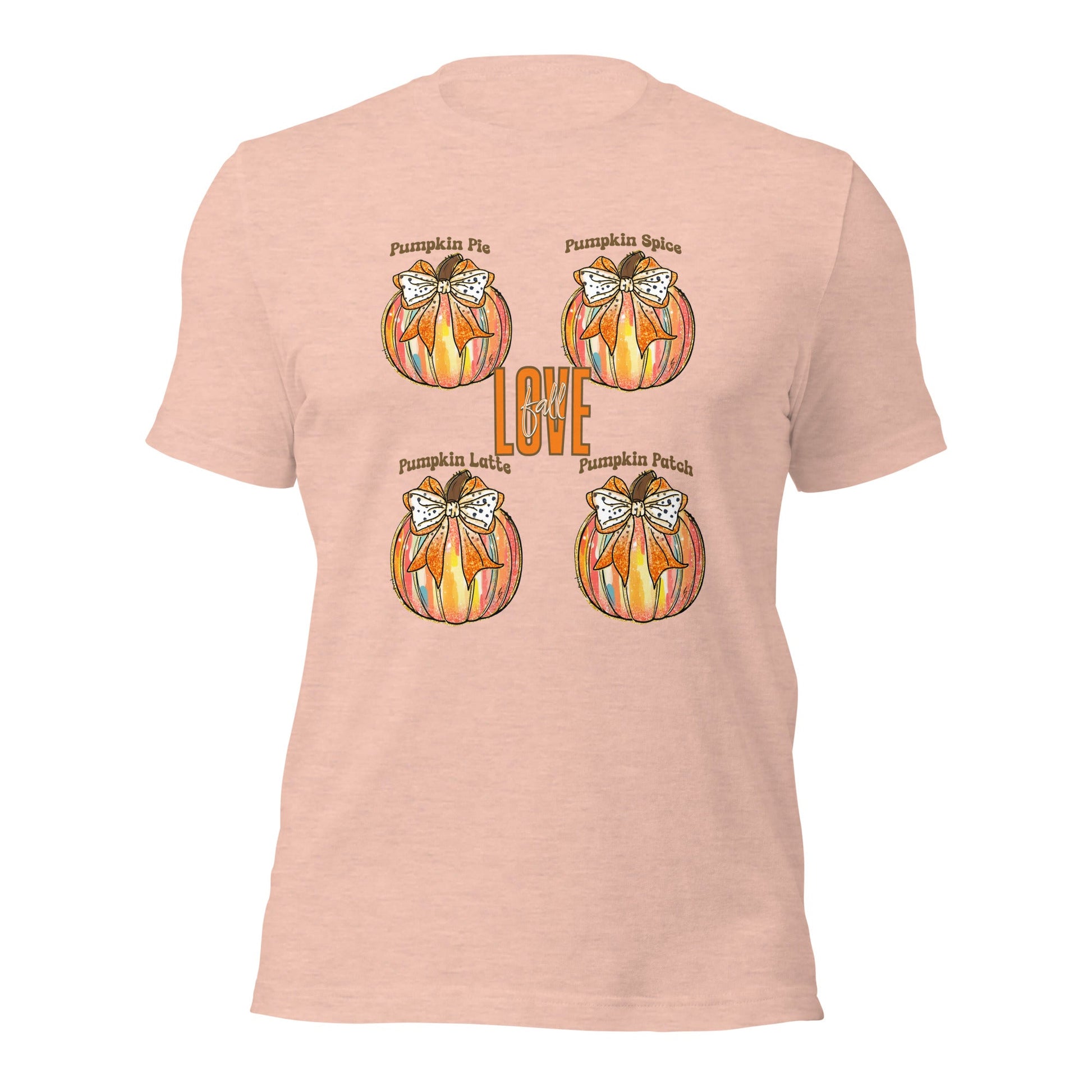 I Love Fall Women's T-Shirt – Pumpkin Patch, Pie, Latte Design | Soft & Lightweight Tee - Sublimegifts4u.com