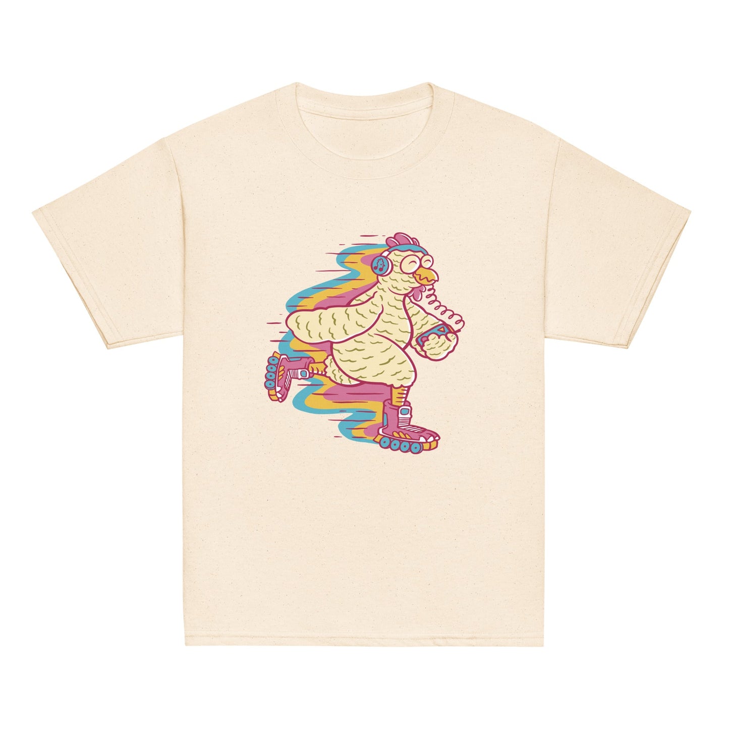 Kids Big Bird Rollerskating Tee - Y2K Design | Youth Sizes S - XL - Sublimegifts4u.com