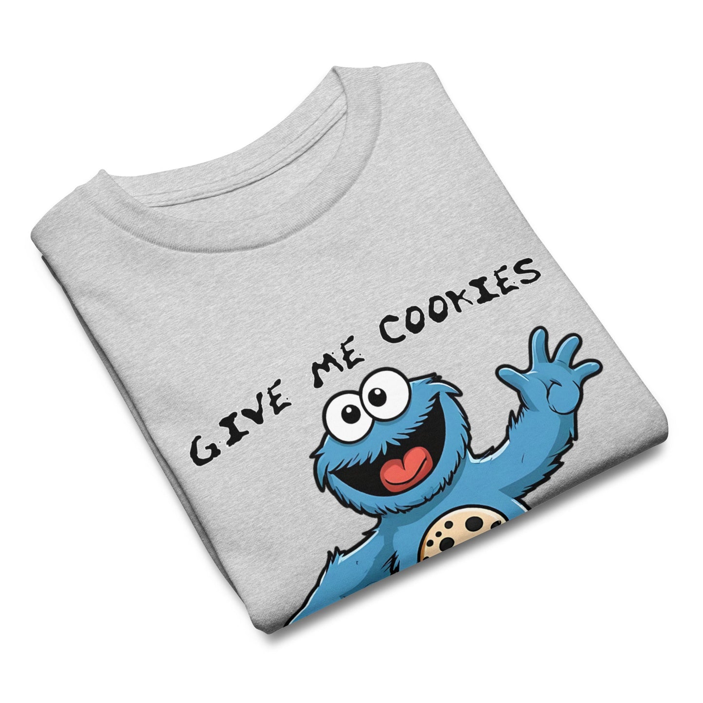 Kids' Skateboarding Monster Tee – 'Give Me Cookie' | 100% Cotton Classic Fit - Sublimegifts4u.com