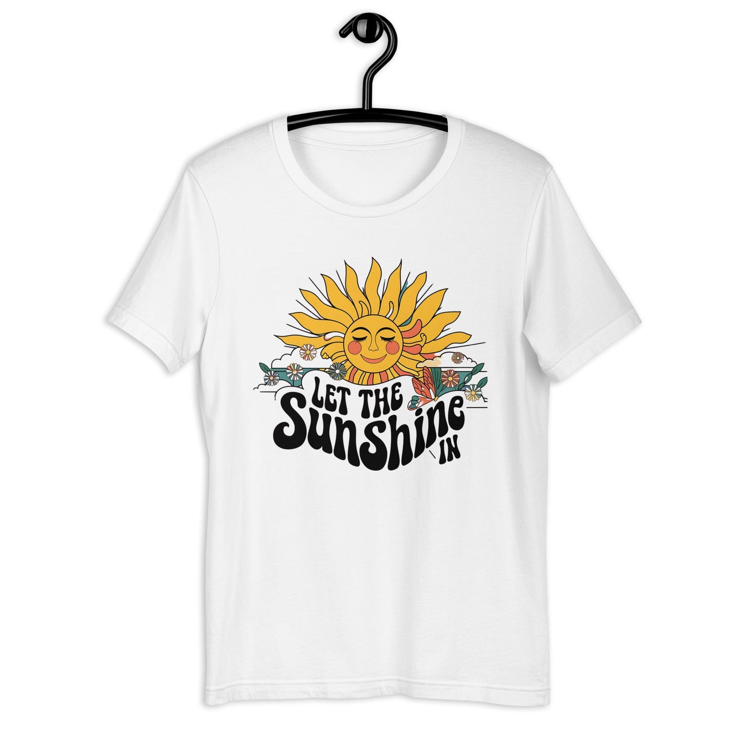 Let the Sunshine In" Women's Tee - Soft & Comfortable, Sun & Floral Design - Sublimegifts4u.com