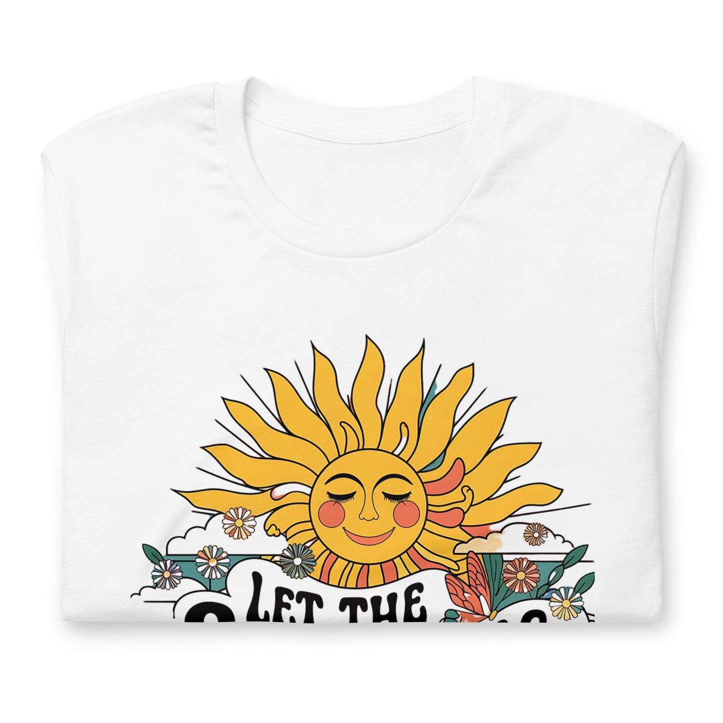 Let the Sunshine In" Women's Tee - Soft & Comfortable, Sun & Floral Design - Sublimegifts4u.com