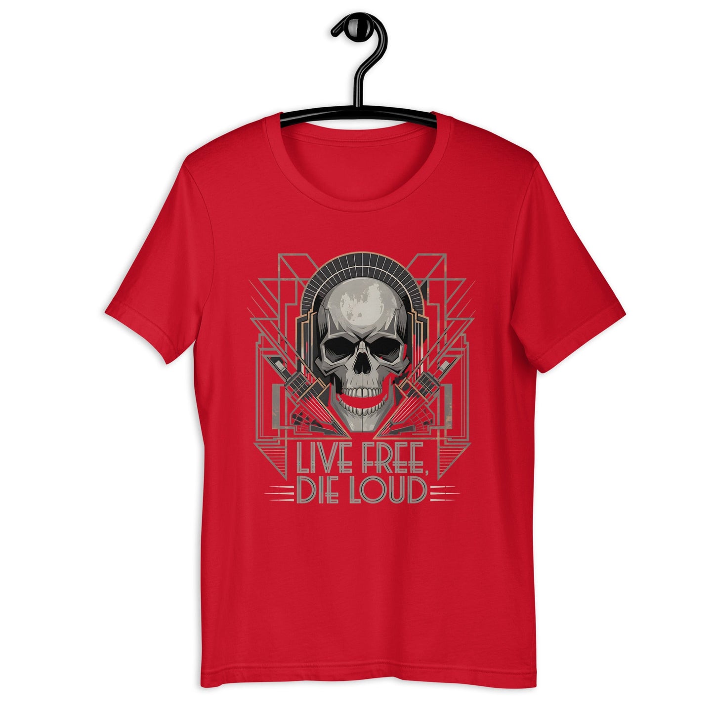 Live Free Die Loud Skull Graphic T-Shirt for Men – Bold & Comfortable Tee - Sublimegifts4u.com