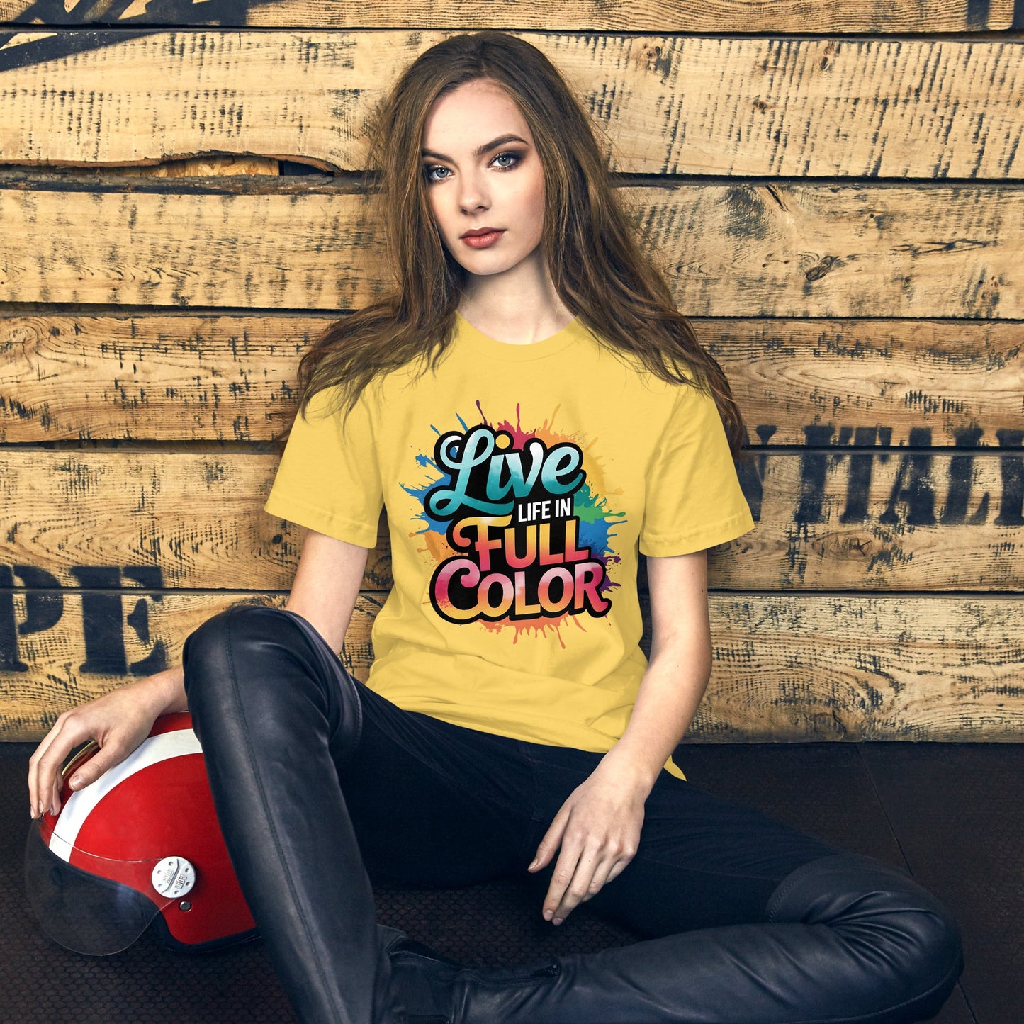 Live Life in Full Color Women's T-Shirt - Vibrant Splatter Design - Sublimegifts4u.com