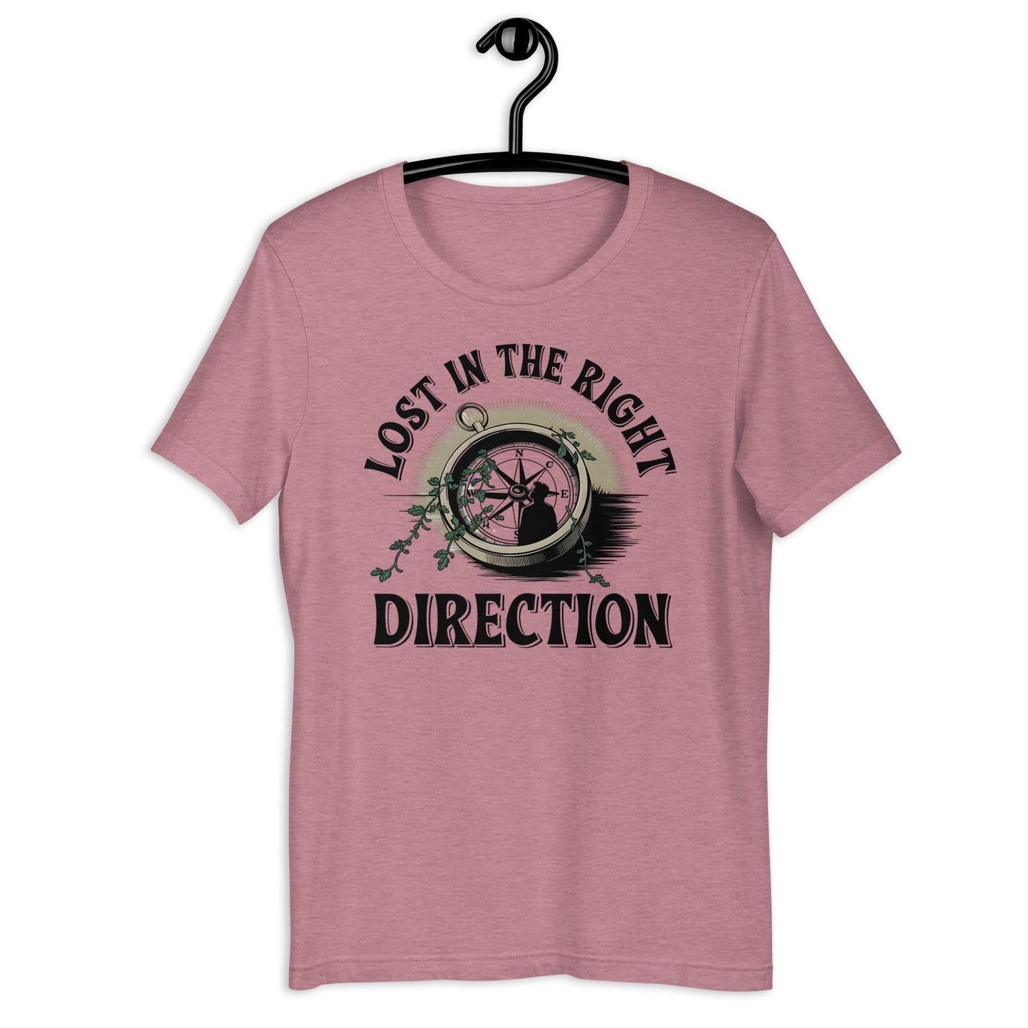 Lost in the Right Direction Women's T-Shirt - Grunge Motivational Quote & Compass Design - Sublimegifts4u.com