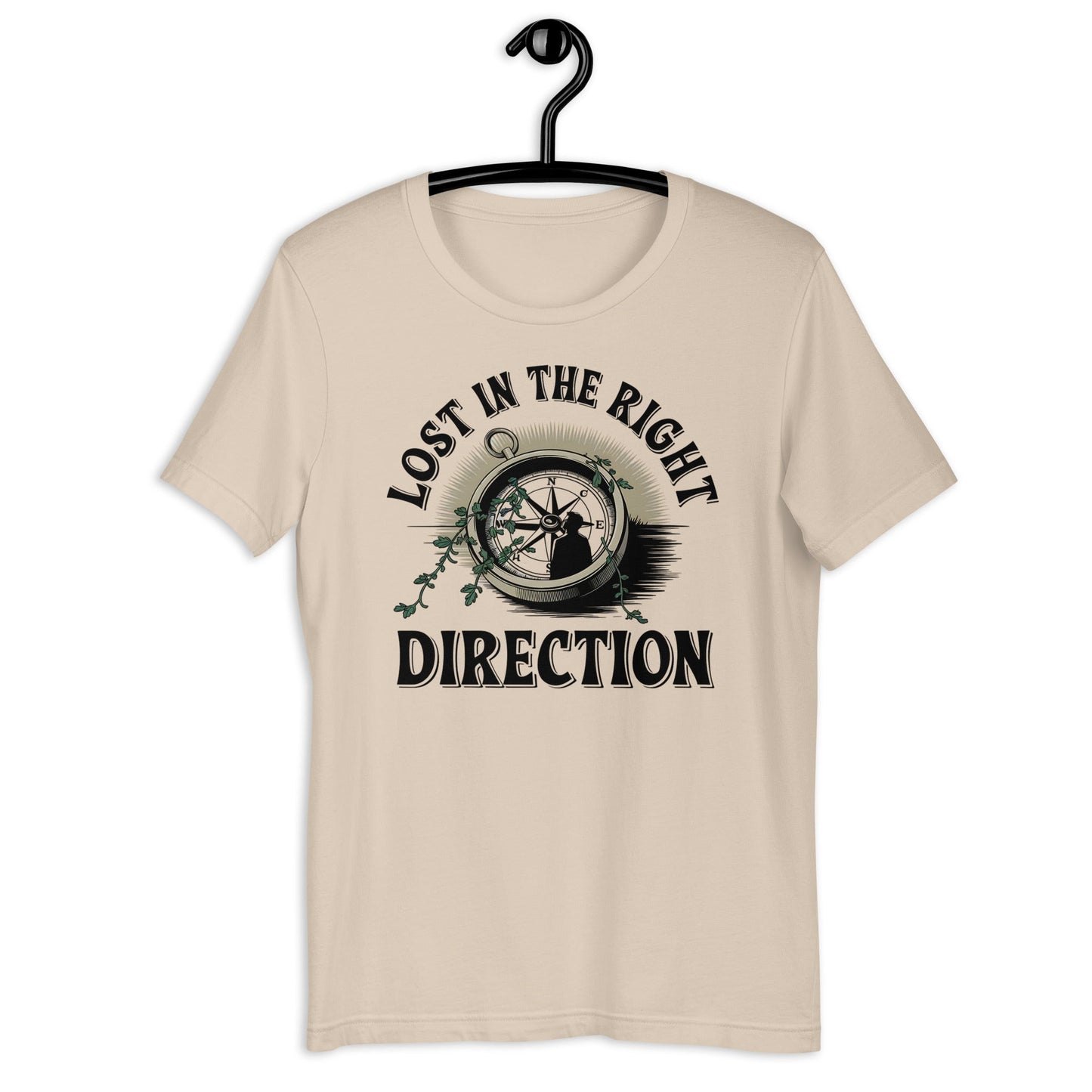 Lost in the Right Direction Women's T-Shirt - Grunge Motivational Quote & Compass Design - Sublimegifts4u.com