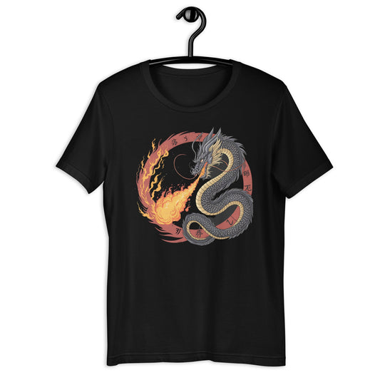 Men's Chinese Dragon T-Shirt – Fire & Red Ring Design - Sublimegifts4u.com