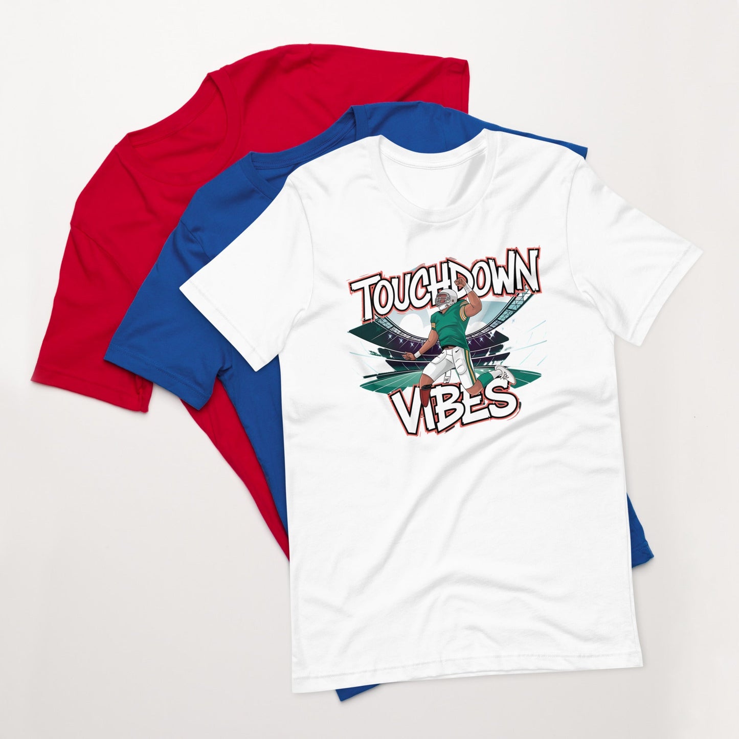 Men's Football 'Touch Down Vibes' T-Shirt – Soft, Lightweight, Perfect Fit - Sublimegifts4u.com