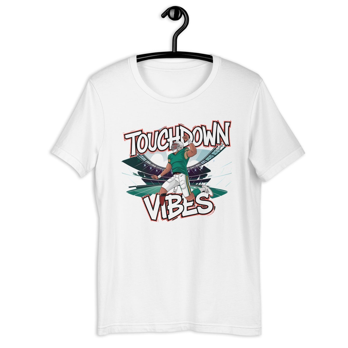 Men's Football 'Touch Down Vibes' T-Shirt – Soft, Lightweight, Perfect Fit - Sublimegifts4u.com