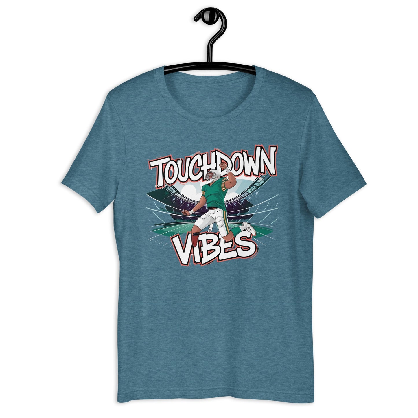 Men's Football 'Touch Down Vibes' T-Shirt – Soft, Lightweight, Perfect Fit - Sublimegifts4u.com