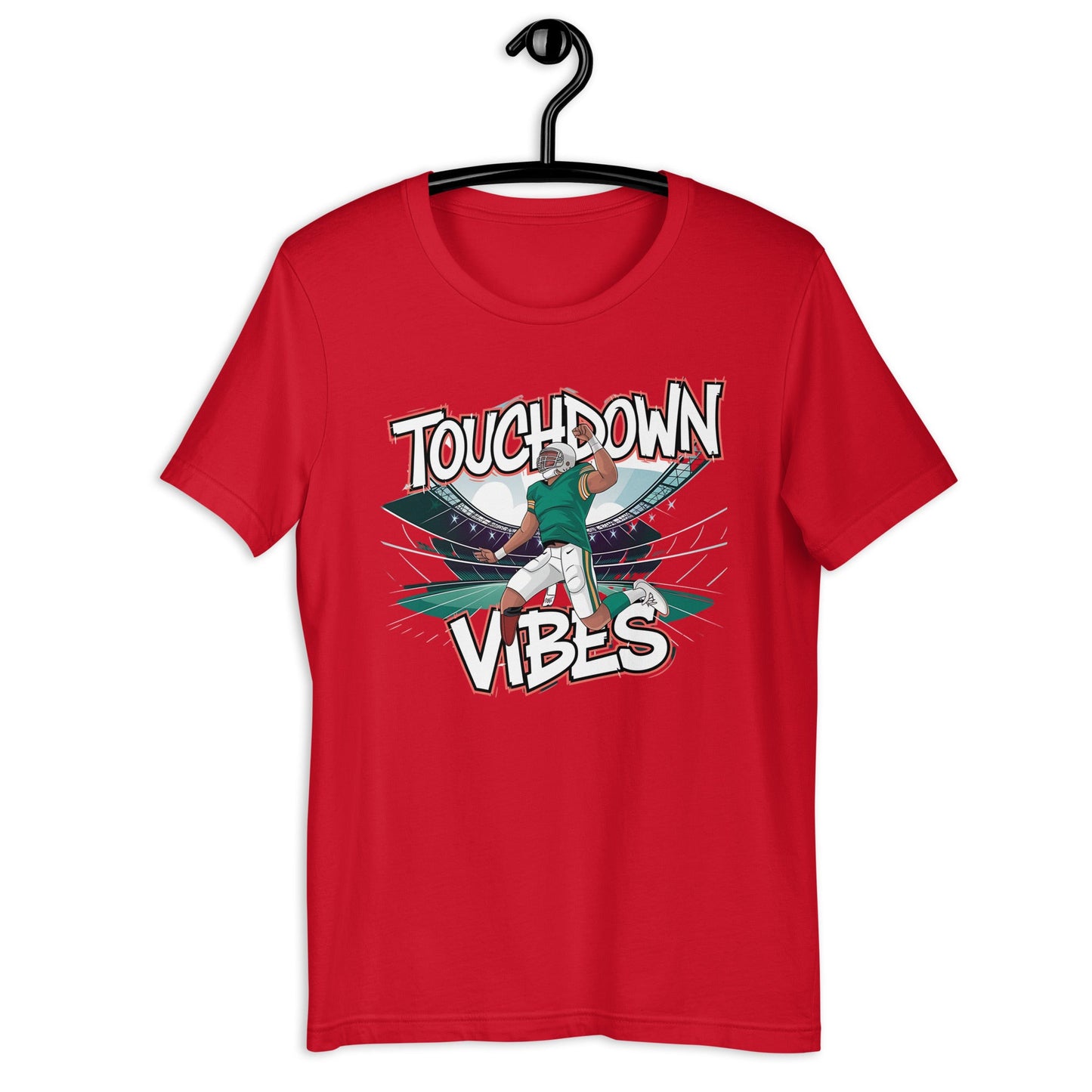 Men's Football 'Touch Down Vibes' T-Shirt – Soft, Lightweight, Perfect Fit - Sublimegifts4u.com