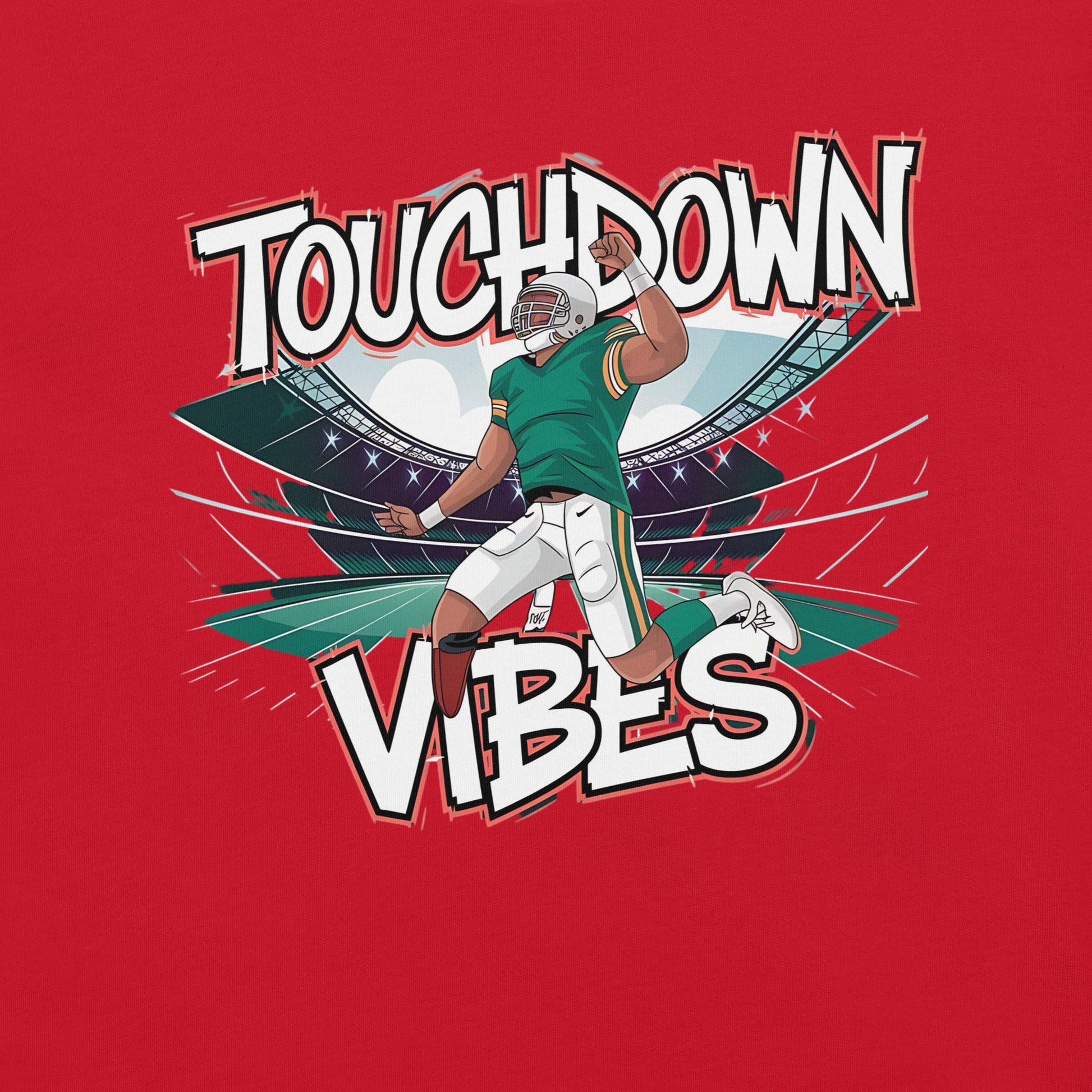 Men's Football 'Touch Down Vibes' T-Shirt – Soft, Lightweight, Perfect Fit - Sublimegifts4u.com