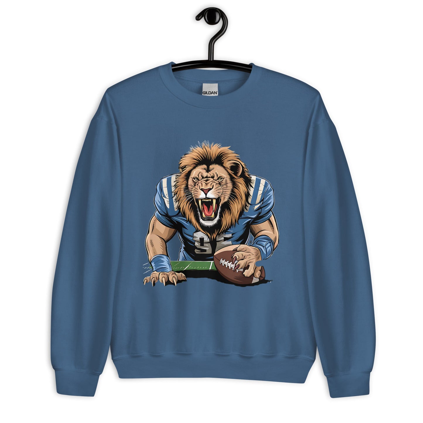 Men's Lion Football Sweatshirt – Warm & Classic Fit - Sublimegifts4u.com