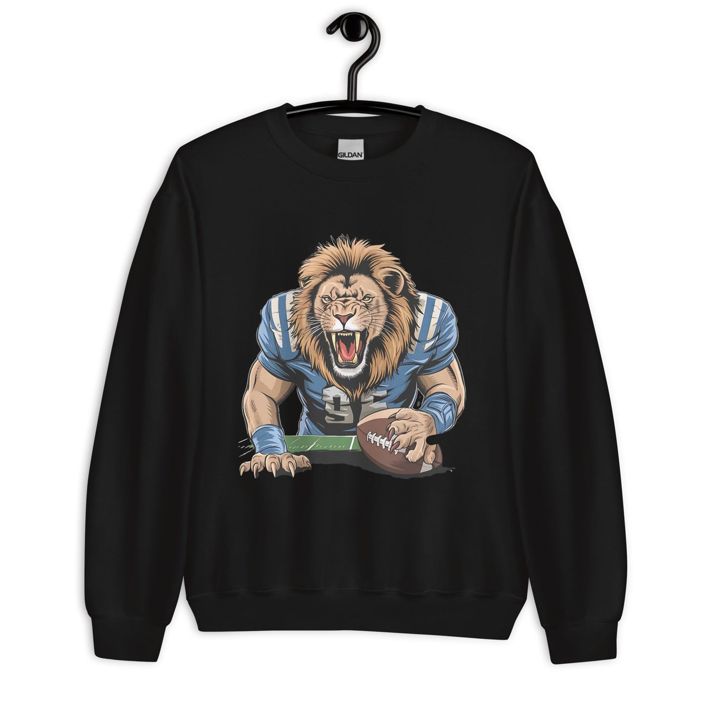 Men's Lion Football Sweatshirt – Warm & Classic Fit - Sublimegifts4u.com