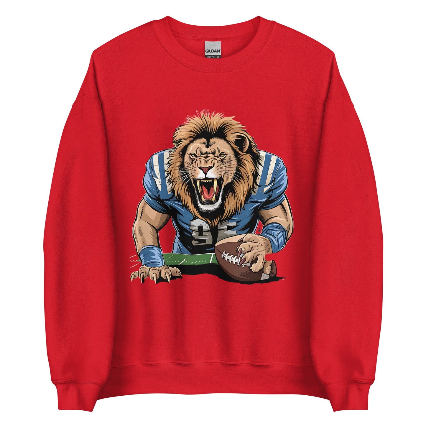 Men's Lion Football Sweatshirt – Warm & Classic Fit - Sublimegifts4u.com