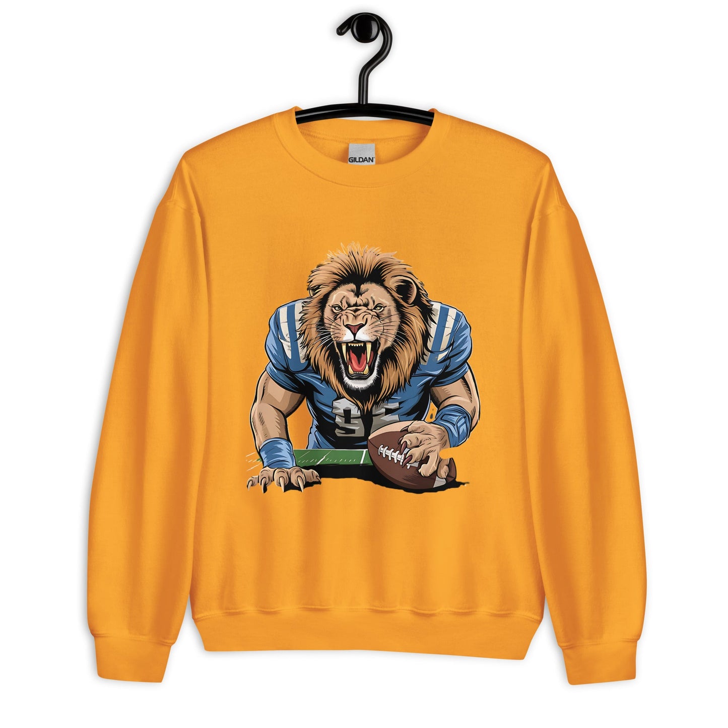 Men's Lion Football Sweatshirt – Warm & Classic Fit - Sublimegifts4u.com