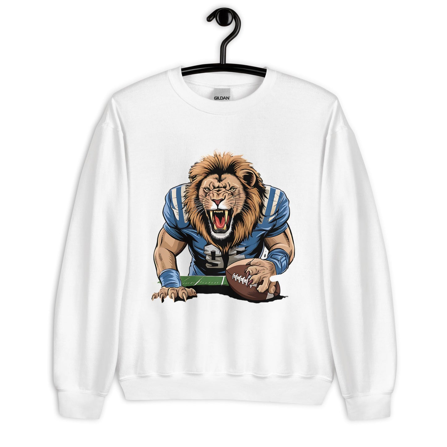 Men's Lion Football Sweatshirt – Warm & Classic Fit - Sublimegifts4u.com