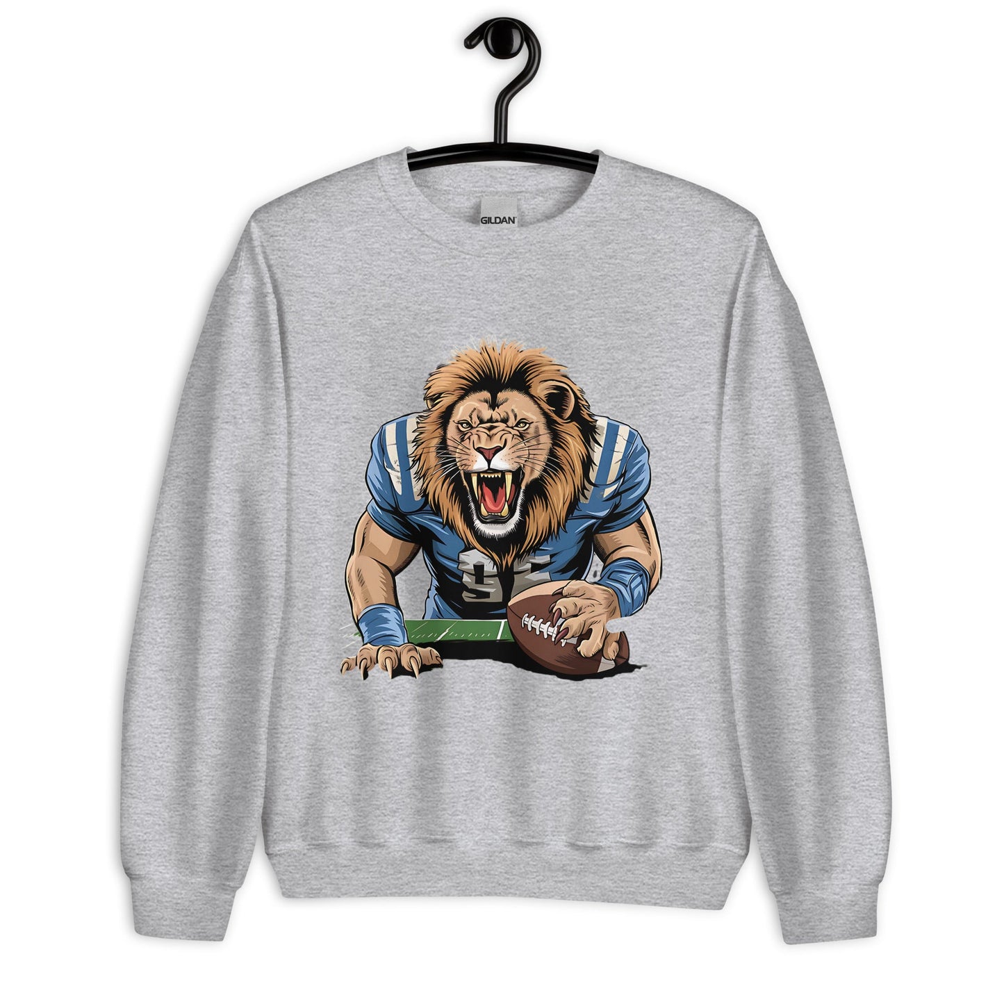 Men's Lion Football Sweatshirt – Warm & Classic Fit - Sublimegifts4u.com