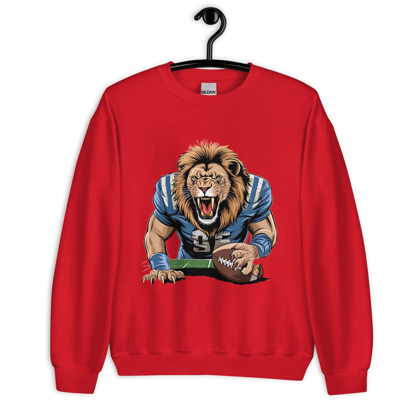 Men's Lion Football Sweatshirt – Warm & Classic Fit - Sublimegifts4u.com