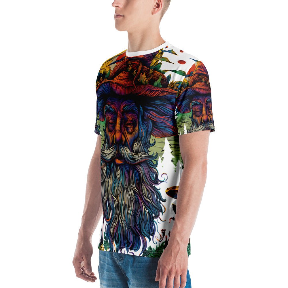 Men’s Psychedelic Hippie Design T-Shirt - Vibrant All - Over Print Tee - Sublimegifts4u.com