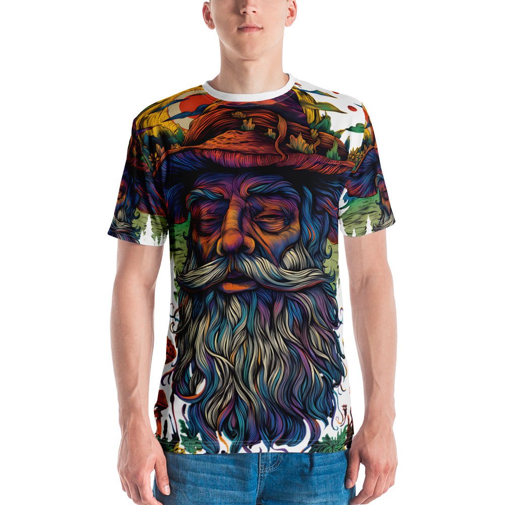 Men’s Psychedelic Hippie Design T-Shirt - Vibrant All - Over Print Tee - Sublimegifts4u.com