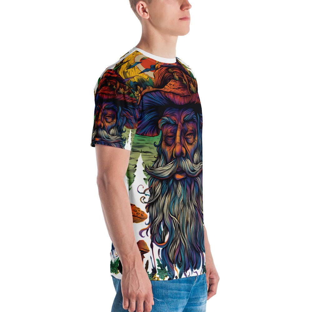 Men’s Psychedelic Hippie Design T-Shirt - Vibrant All - Over Print Tee - Sublimegifts4u.com