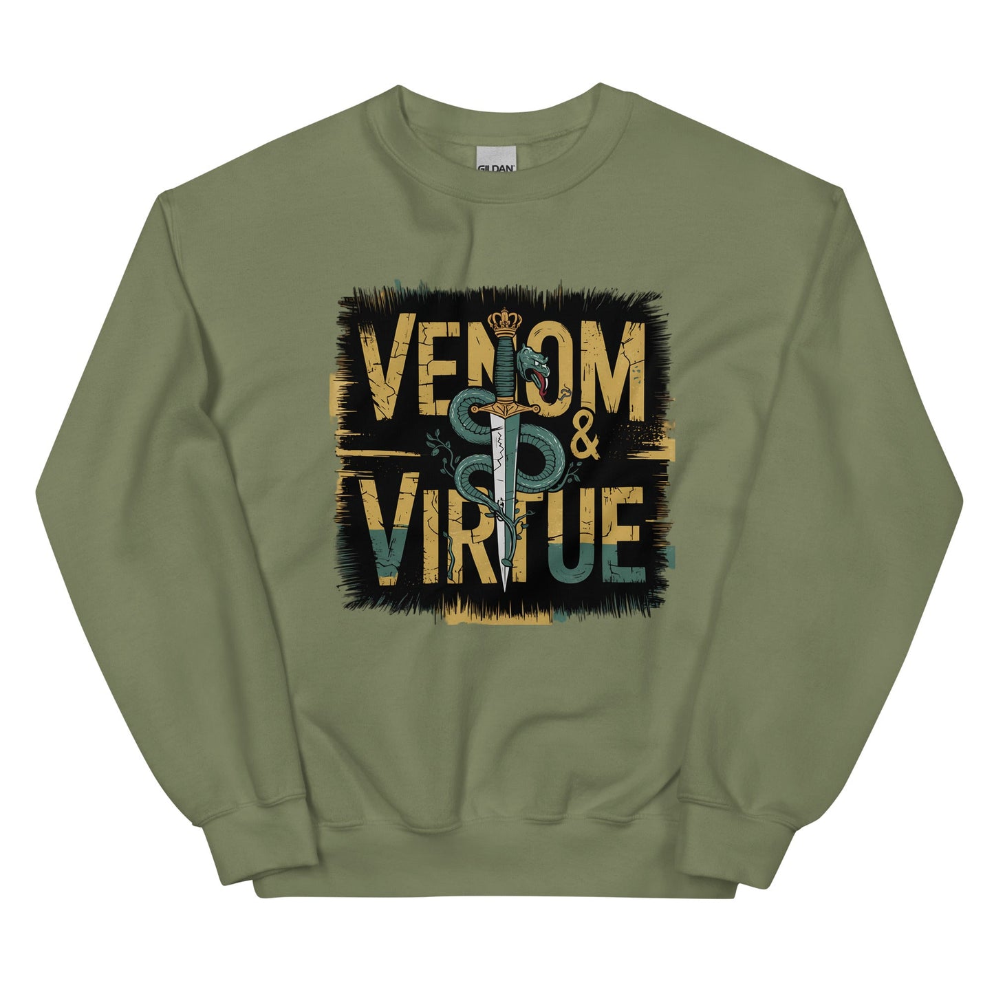 Men's Sweatshirt - Snake & Dagger Design | Venom & Virtue - Sublimegifts4u.com