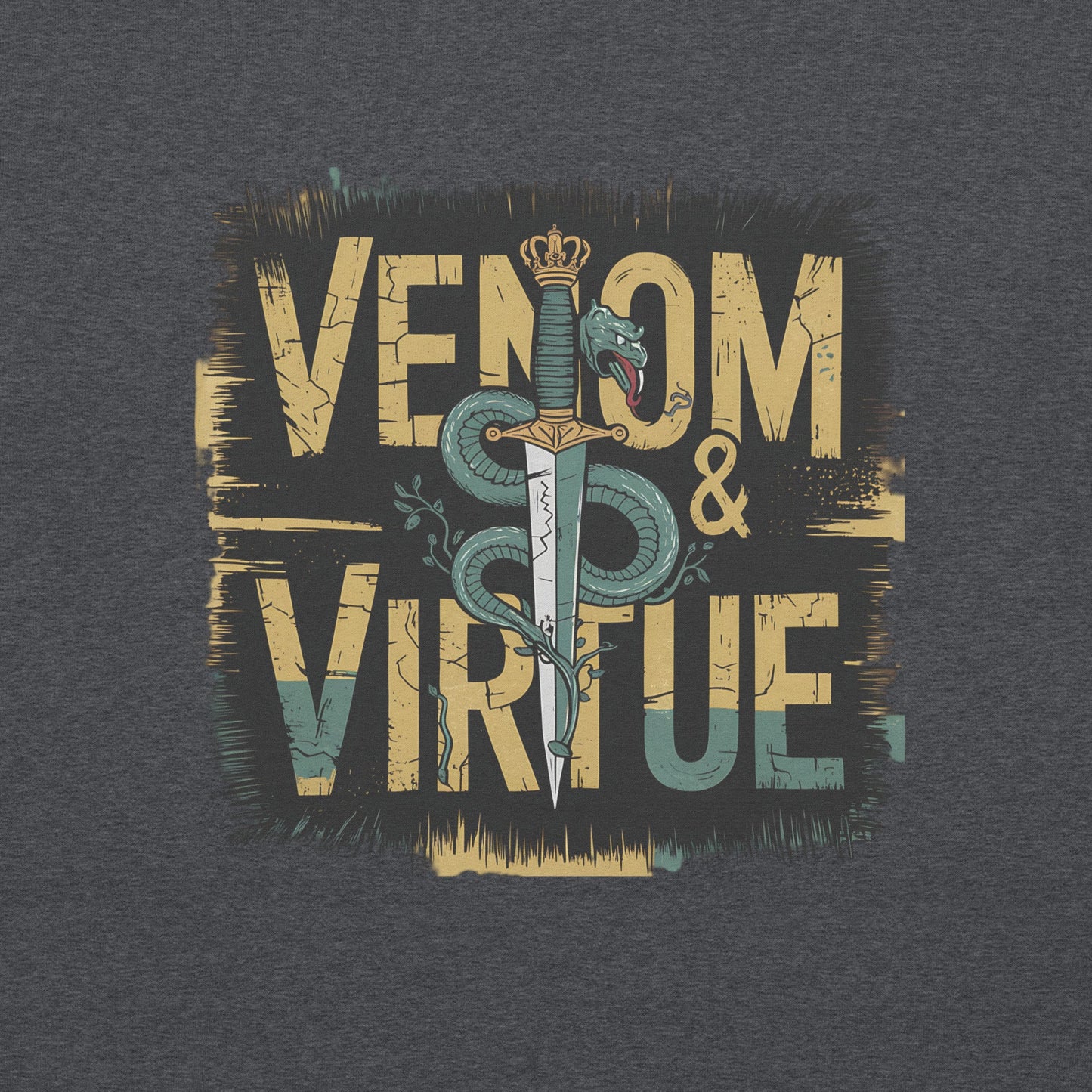 Men's Sweatshirt - Snake & Dagger Design | Venom & Virtue - Sublimegifts4u.com