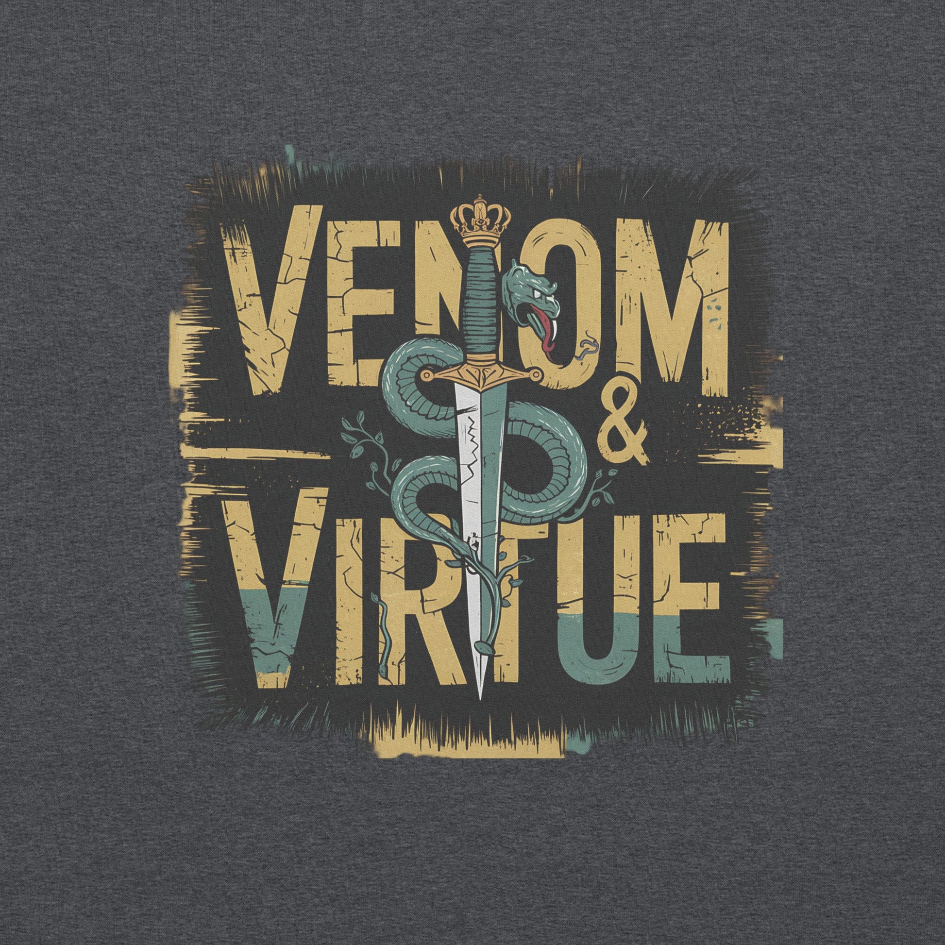 Men's Sweatshirt - Snake & Dagger Design | Venom & Virtue - Sublimegifts4u.com