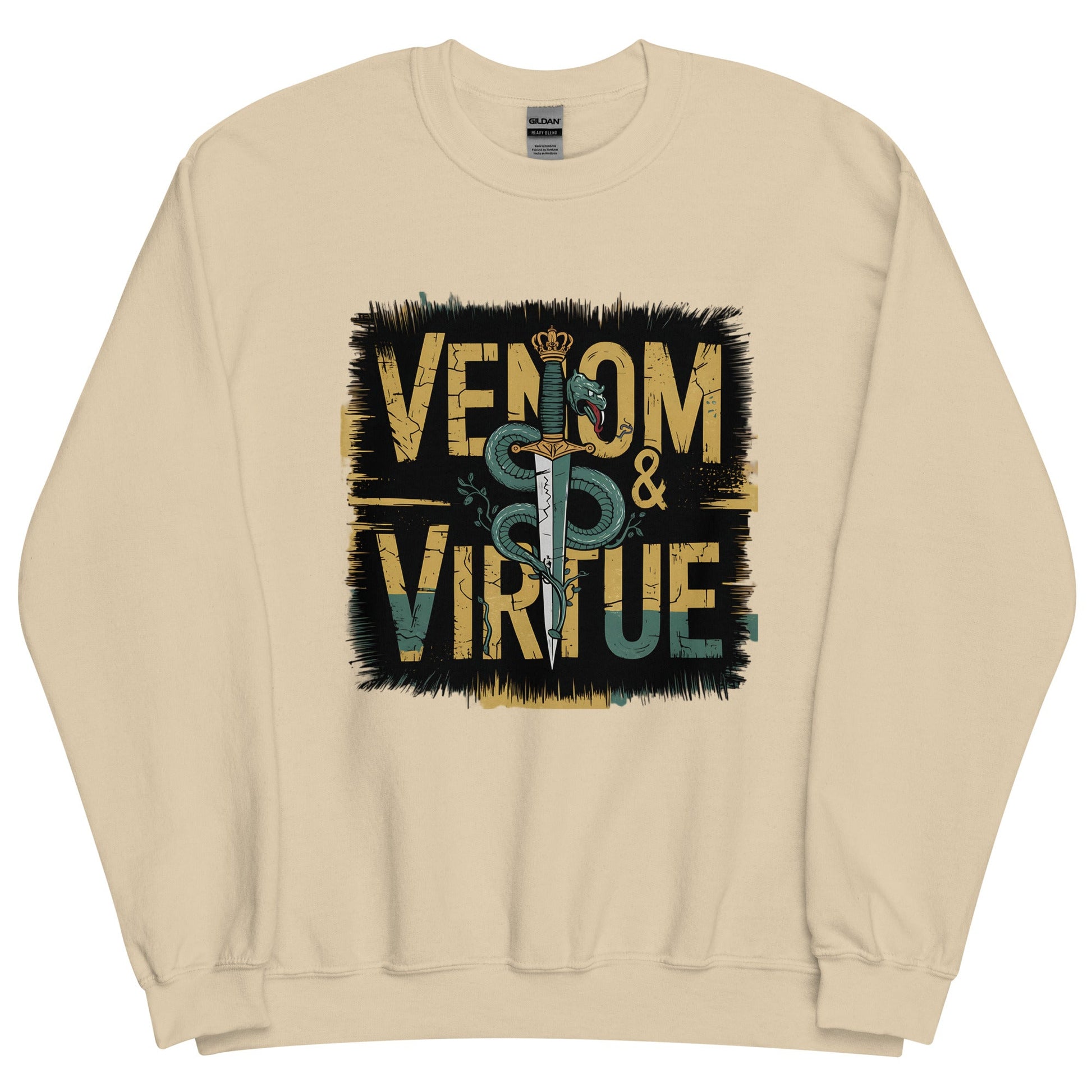 Men's Sweatshirt - Snake & Dagger Design | Venom & Virtue - Sublimegifts4u.com