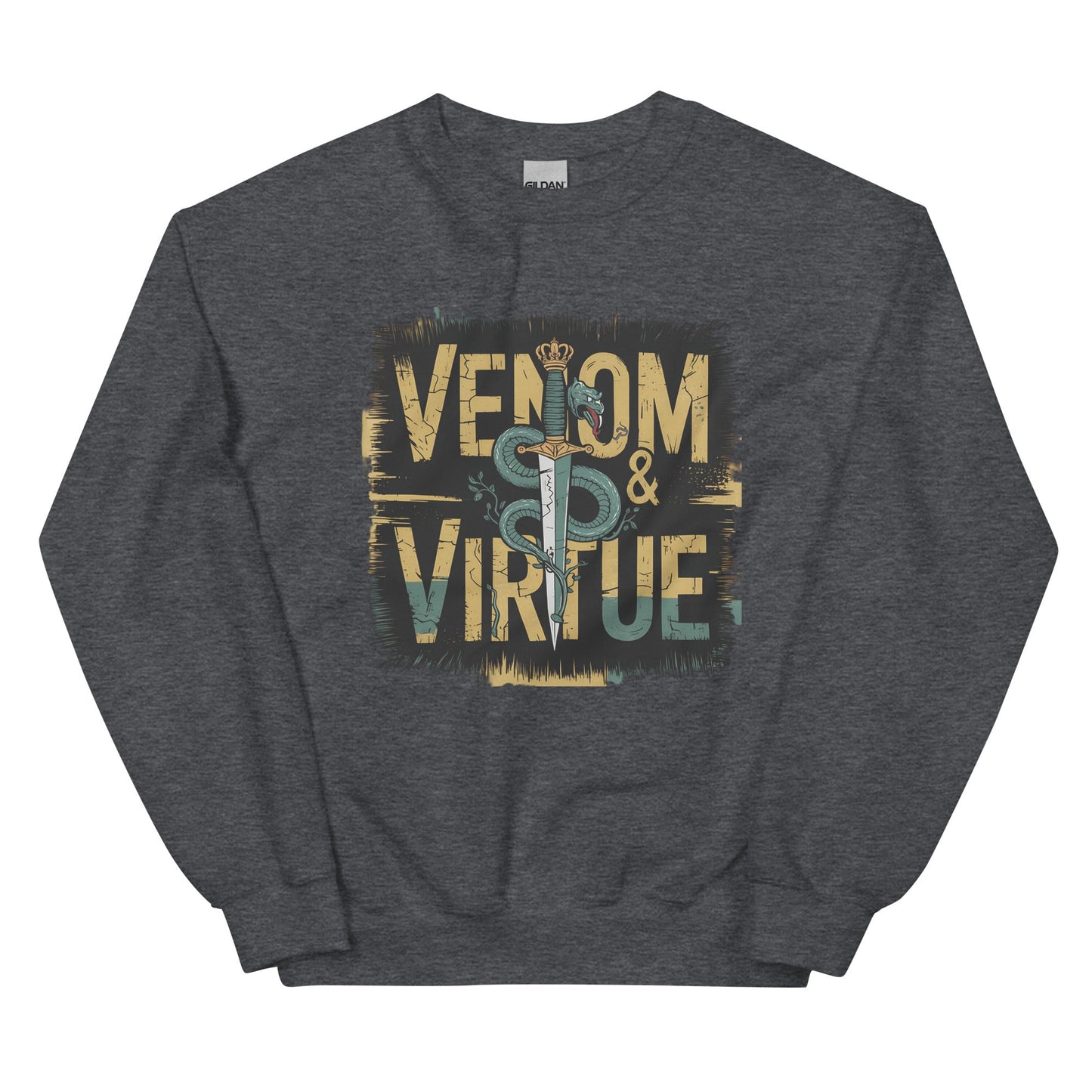 Men's Sweatshirt - Snake & Dagger Design | Venom & Virtue - Sublimegifts4u.com