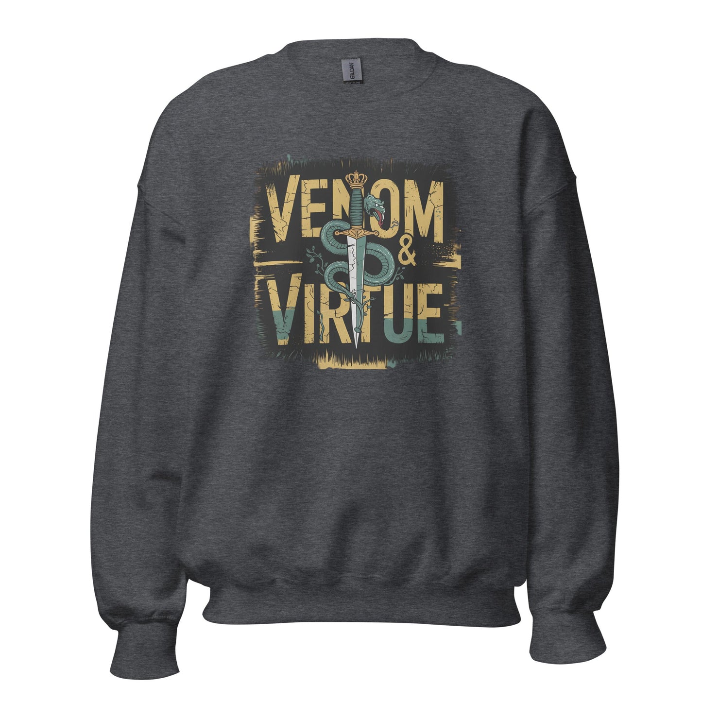 Men's Sweatshirt - Snake & Dagger Design | Venom & Virtue - Sublimegifts4u.com