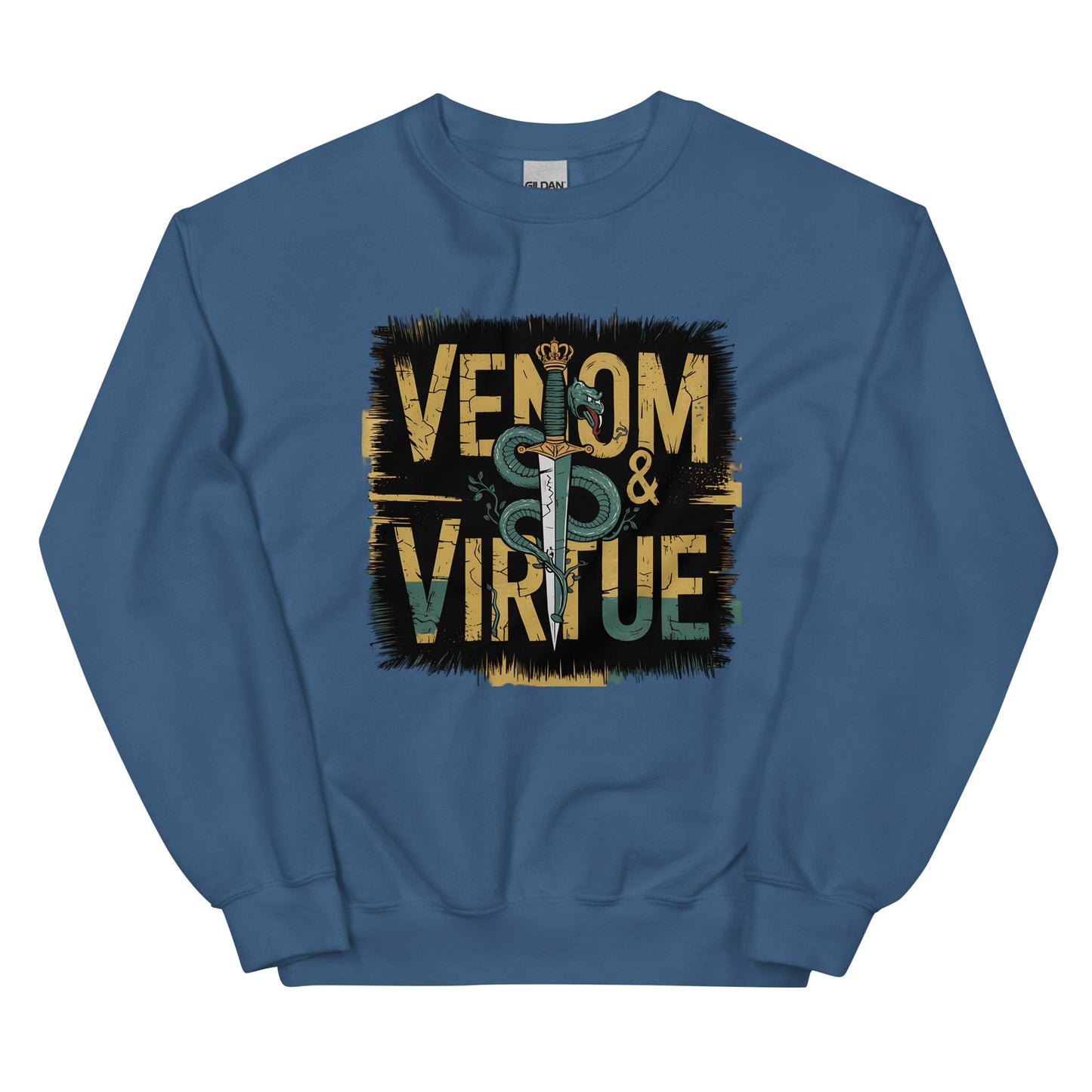 Men's Sweatshirt - Snake & Dagger Design | Venom & Virtue - Sublimegifts4u.com