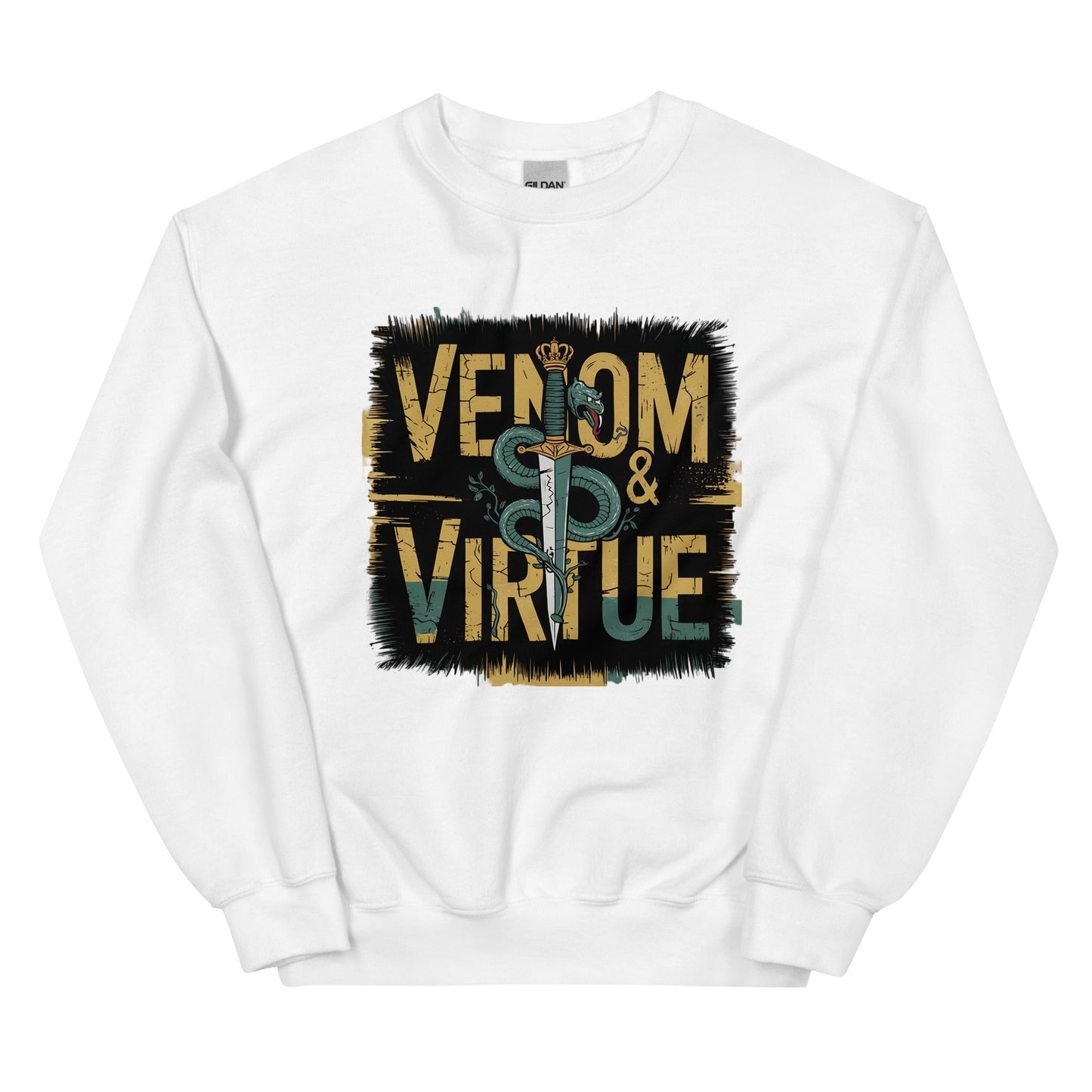 Men's Sweatshirt - Snake & Dagger Design | Venom & Virtue - Sublimegifts4u.com