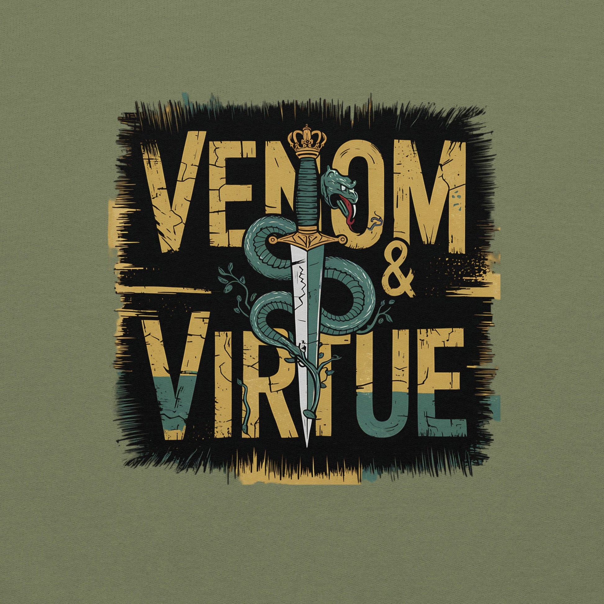 Men's Sweatshirt - Snake & Dagger Design | Venom & Virtue - Sublimegifts4u.com