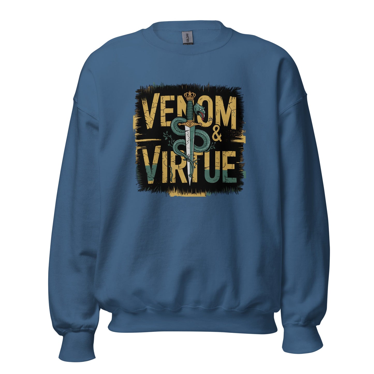 Men's Sweatshirt - Snake & Dagger Design | Venom & Virtue - Sublimegifts4u.com