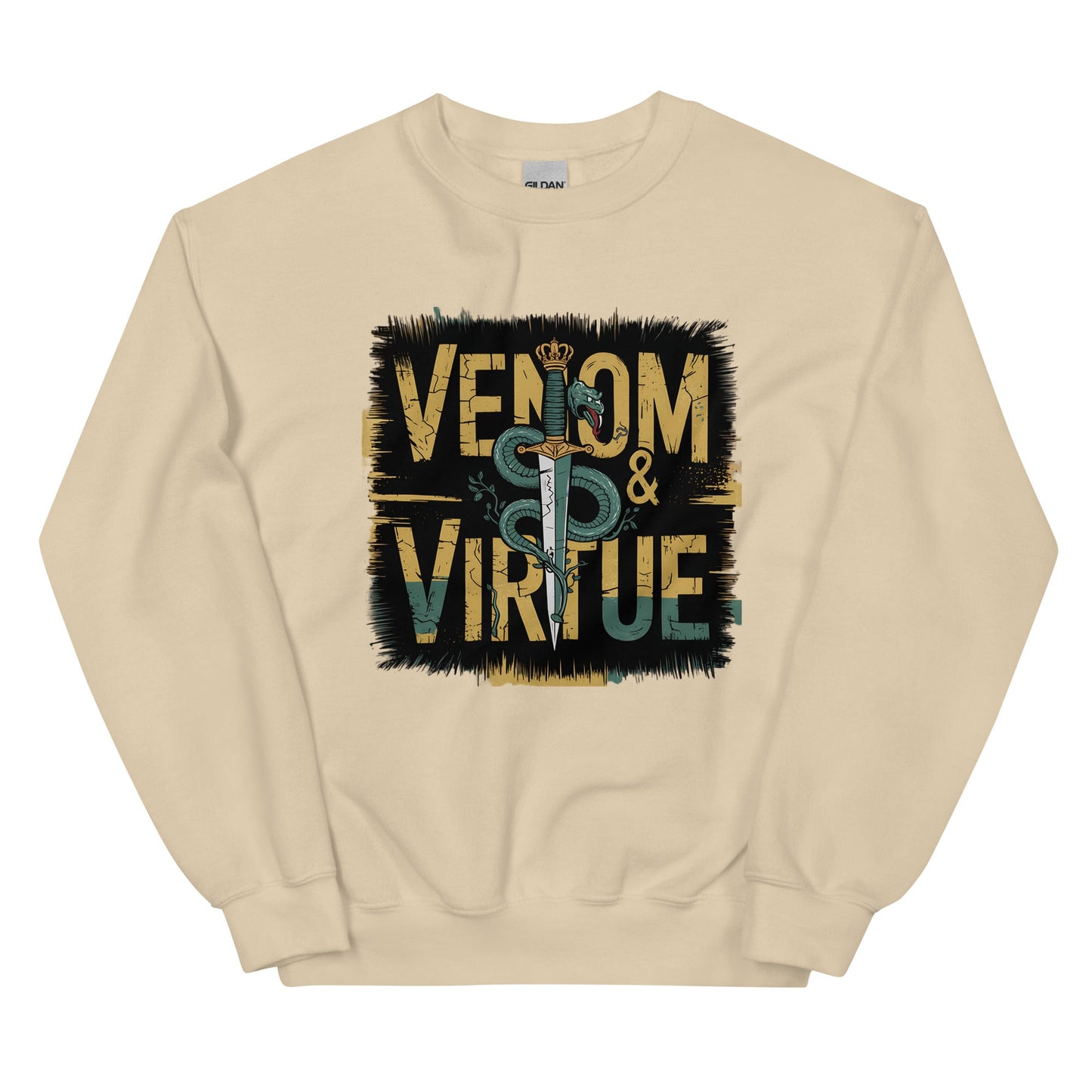 Men's Sweatshirt - Snake & Dagger Design | Venom & Virtue - Sublimegifts4u.com