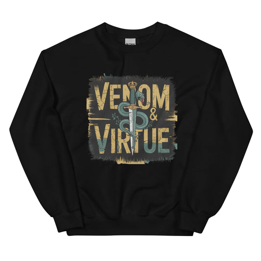 Men's Sweatshirt - Snake & Dagger Design | Venom & Virtue - Sublimegifts4u.com