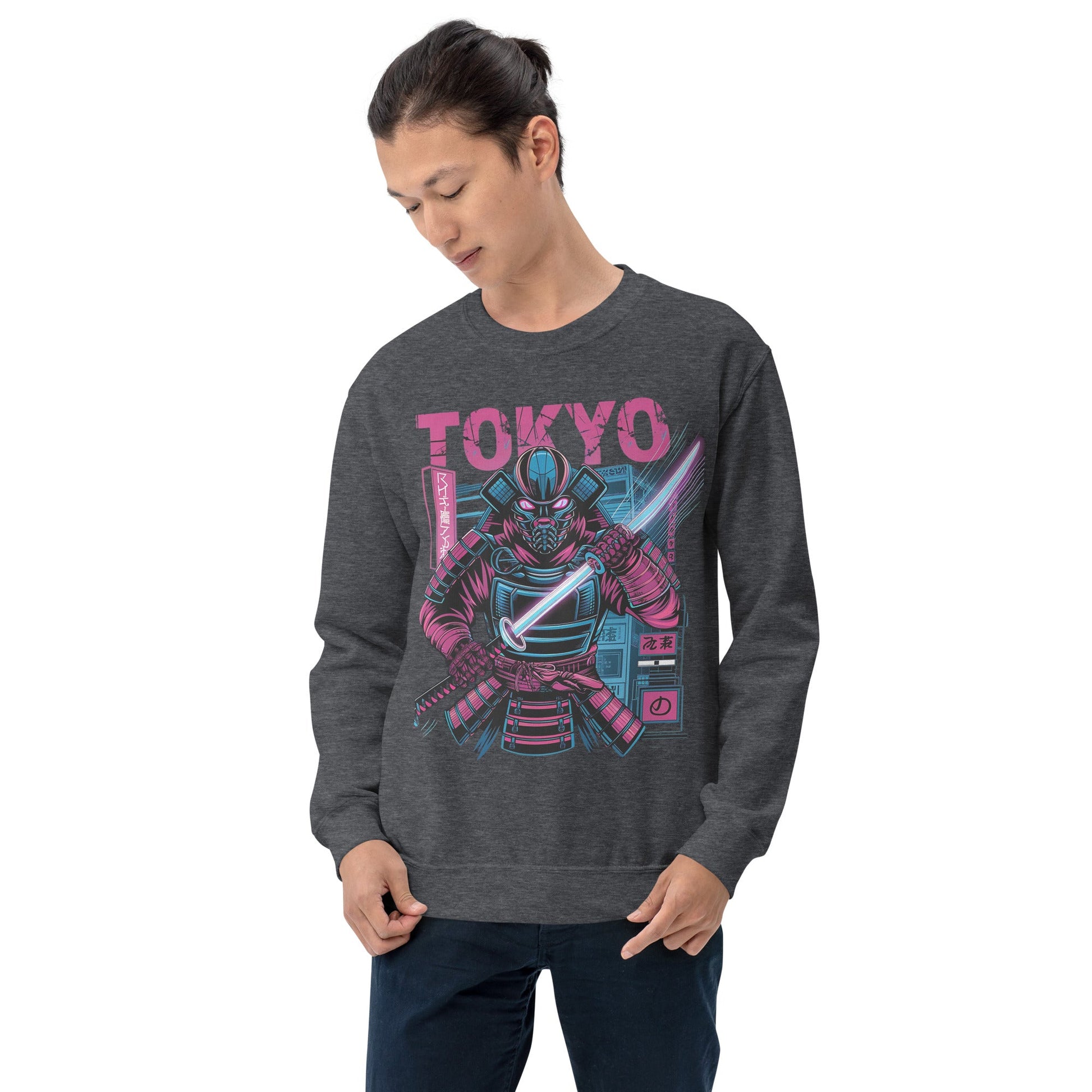 Men’s Sweatshirt – Tokyo Streetwear Neon Design - Sublimegifts4u.com