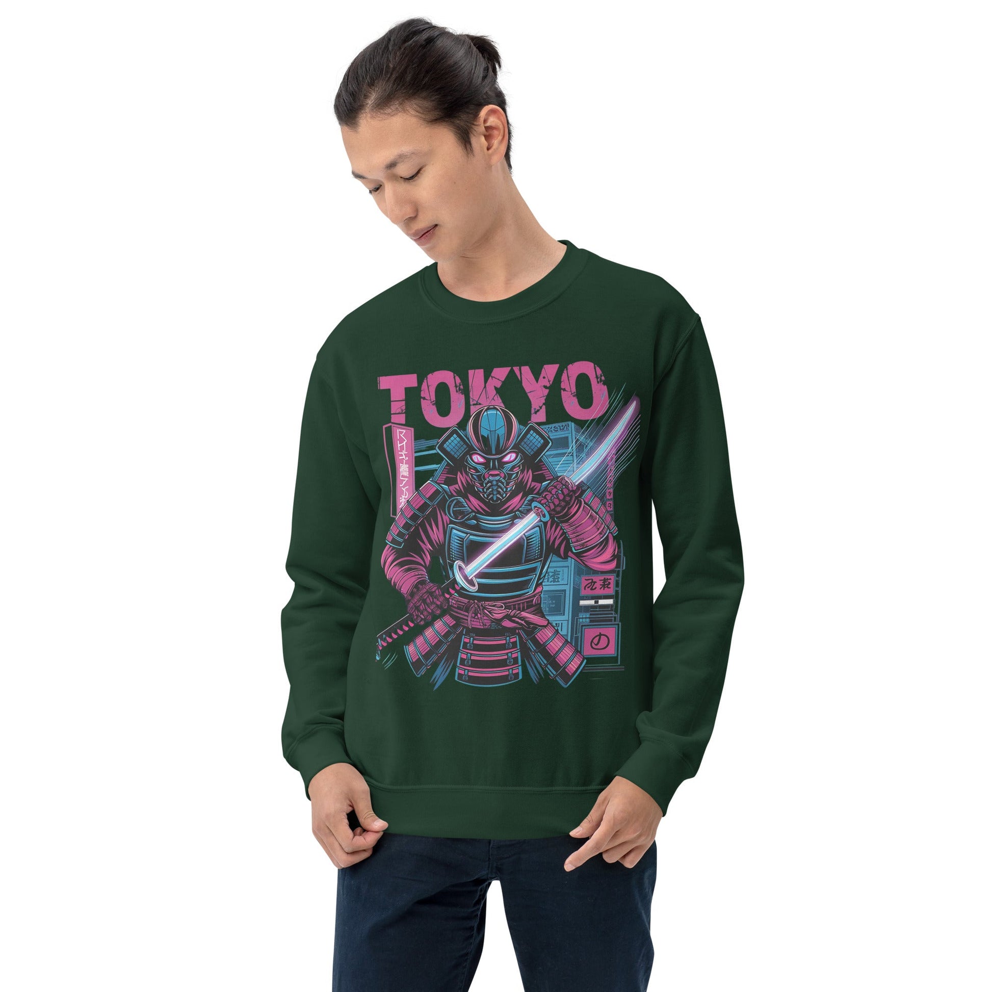 Men’s Sweatshirt – Tokyo Streetwear Neon Design - Sublimegifts4u.com