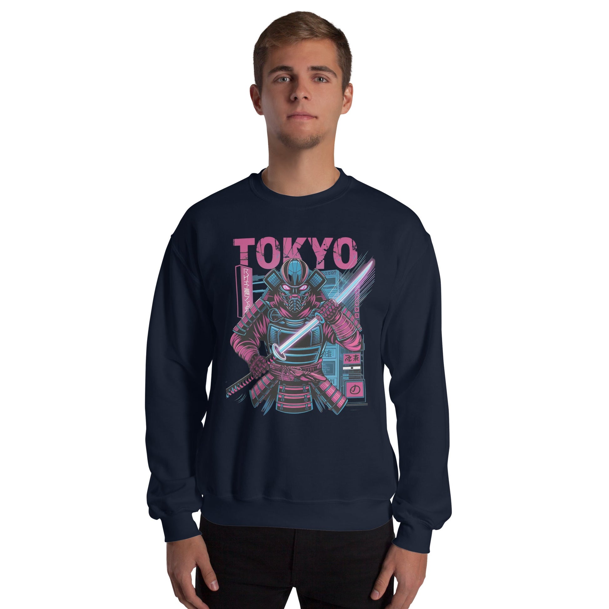 Men’s Sweatshirt – Tokyo Streetwear Neon Design - Sublimegifts4u.com