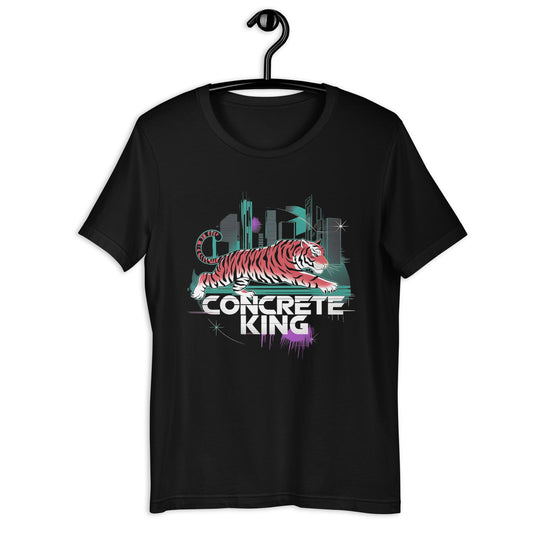 Men’s T-Shirt – "Concrete King Tiger" Retro trending streetwear Design - Sublimegifts4u.com