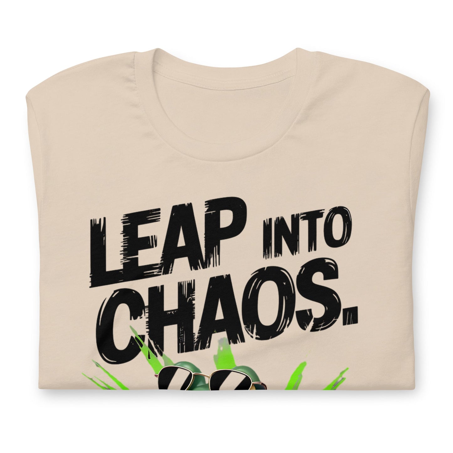 Men's T-Shirt with Frog Design - 'Leap Into Chaos' - Sublimegifts4u.com