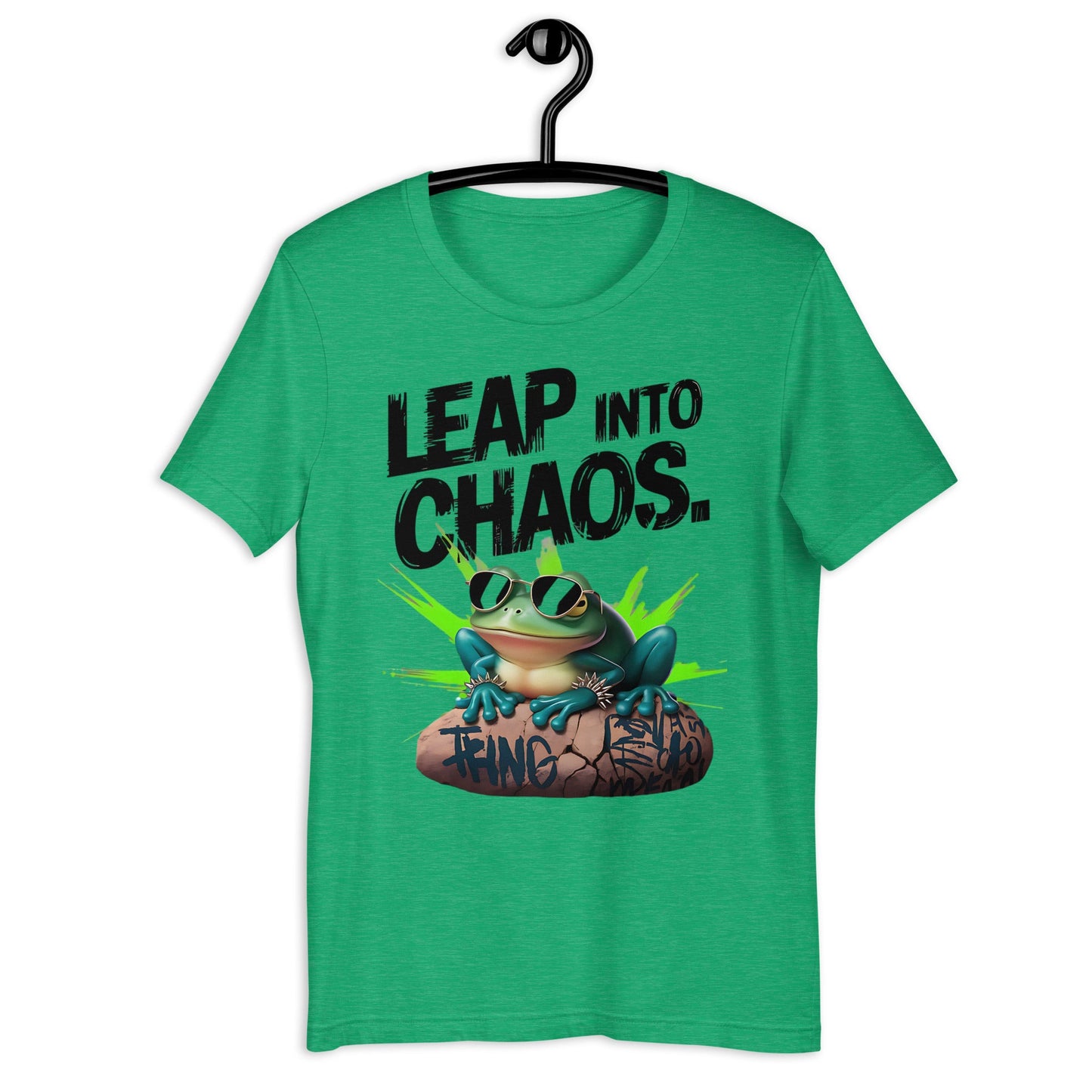 Men's T-Shirt with Frog Design - 'Leap Into Chaos' - Sublimegifts4u.com