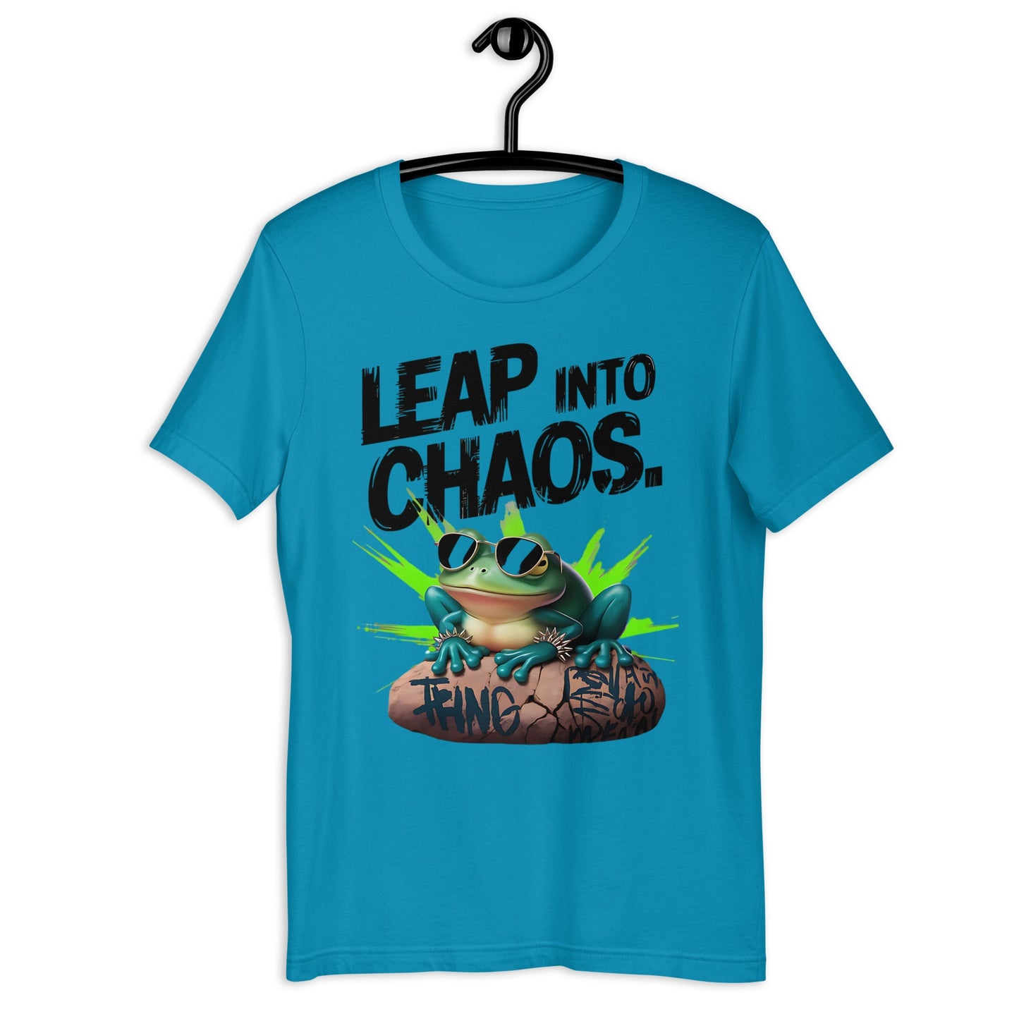 Men's T-Shirt with Frog Design - 'Leap Into Chaos' - Sublimegifts4u.com